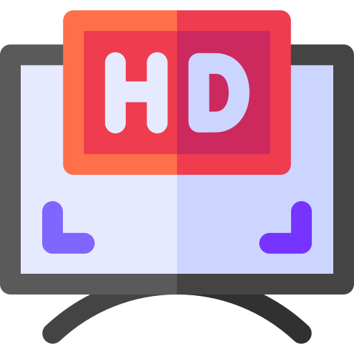 volle hd Basic Rounded Flat icon