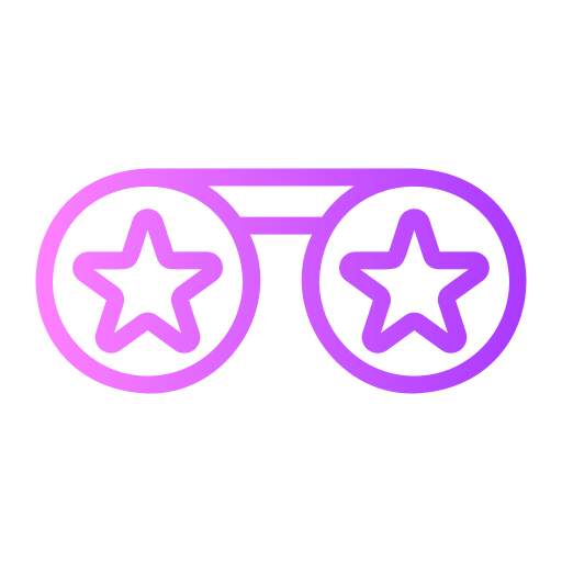 occhiali stellati Generic gradient outline icona
