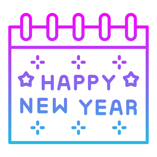 szczęśliwego nowego roku Generic gradient outline ikona