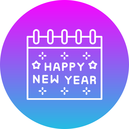 gelukkig nieuwjaar Generic gradient fill icoon