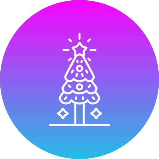 Рождественская елка Generic gradient fill иконка