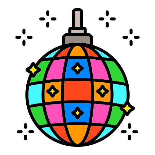 kula dyskotekowa Generic color lineal-color ikona