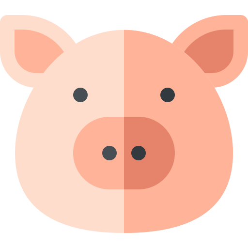 Pig Basic Rounded Flat icon