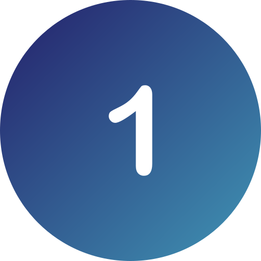 Number 1 Generic gradient fill icon