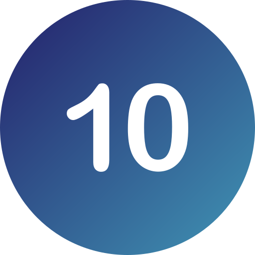 nummer 10 Generic gradient fill icoon