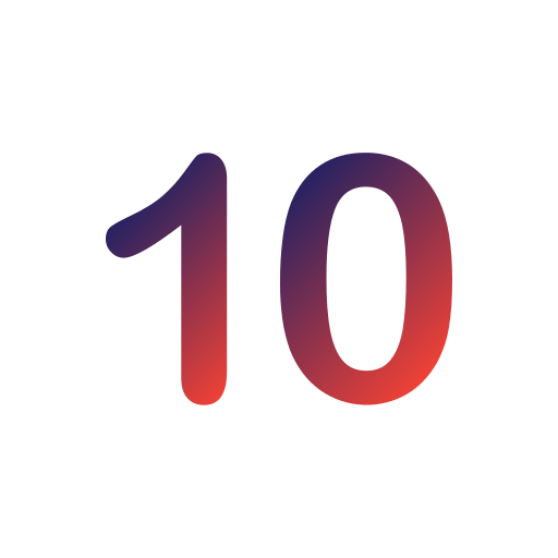 숫자 10 Generic gradient outline icon