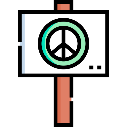 Peace Detailed Straight Lineal color icon
