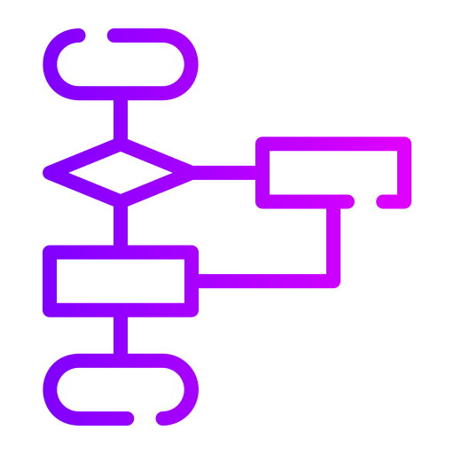 diagramma di flusso Generic gradient outline icona