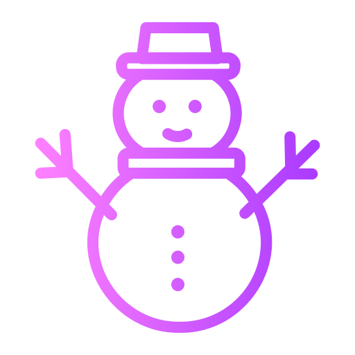 sneeuwman Generic gradient outline icoon