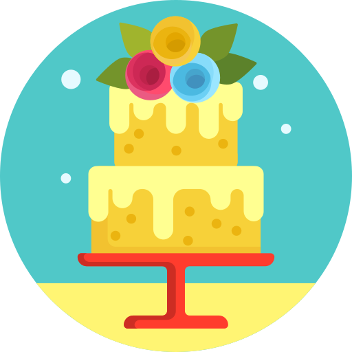 Wedding cake Detailed Flat Circular Flat icon