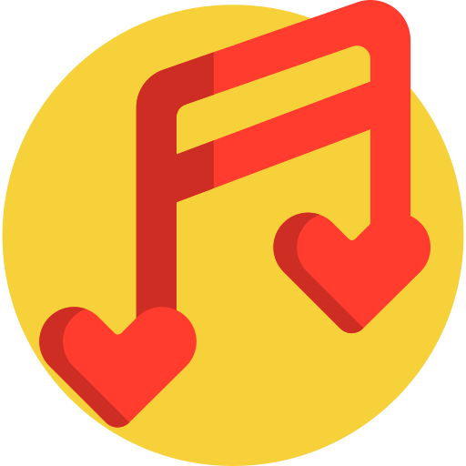 romantische muziek Detailed Flat Circular Flat icoon
