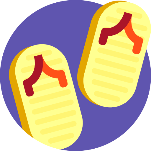 Flip flops Detailed Flat Circular Flat icon