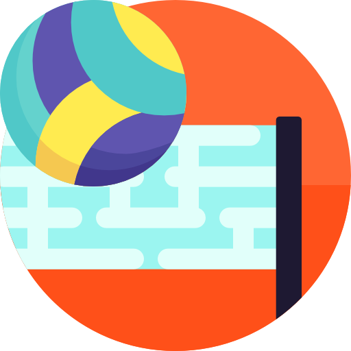 voleibol de playa Detailed Flat Circular Flat icono