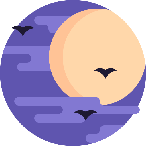 notte Detailed Flat Circular Flat icona