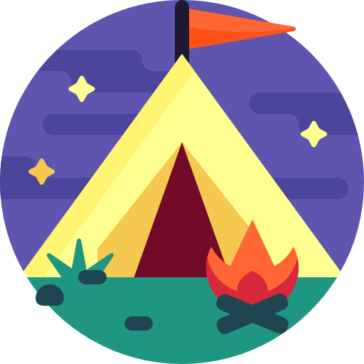tent Detailed Flat Circular Flat icoon