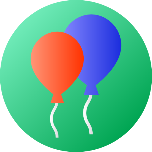 ballon Flat Circular Gradient icon