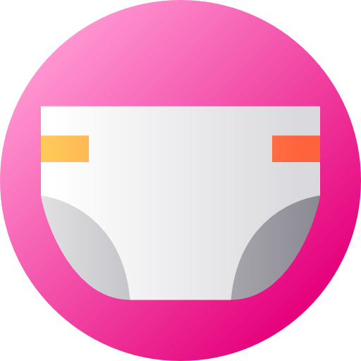 기저귀 Flat Circular Gradient icon