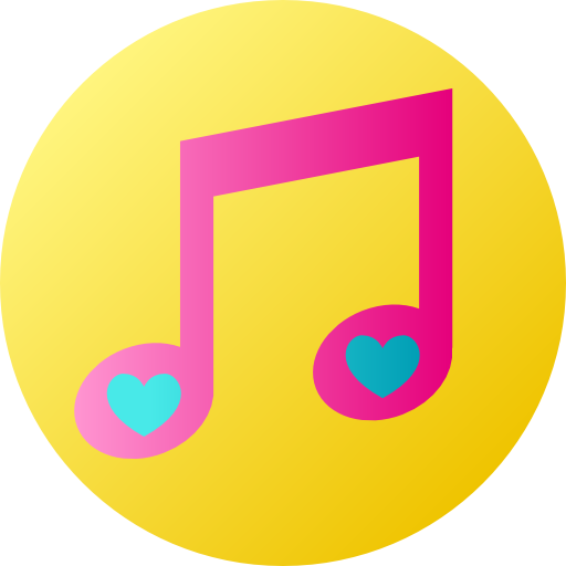 musik Flat Circular Gradient icon