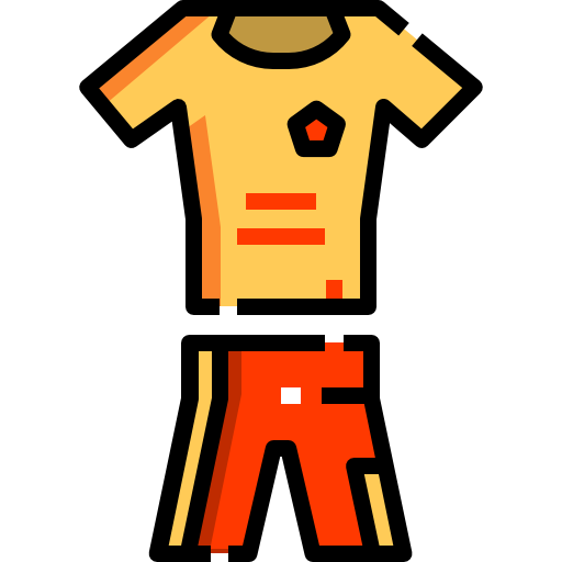 camiseta de fútbol Detailed Straight Lineal color icono