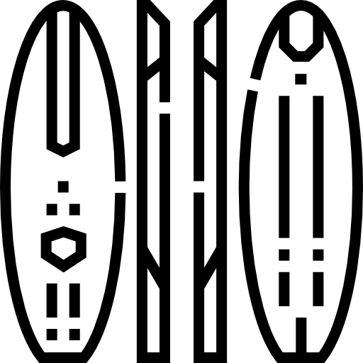 tabla de surf Detailed Straight Lineal icono