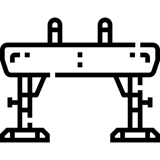 potro de madera Detailed Straight Lineal icono