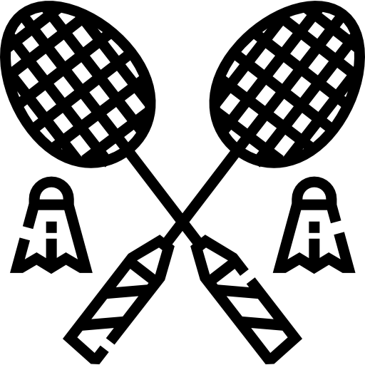 Бадминтон Detailed Straight Lineal иконка