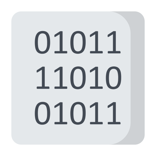 codice binario Generic color fill icona