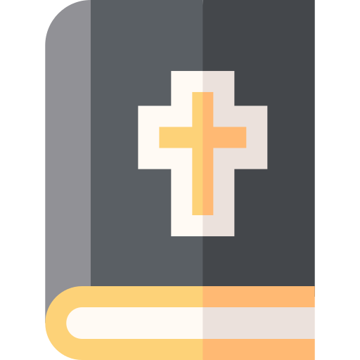libro de la biblia Basic Straight Flat icono
