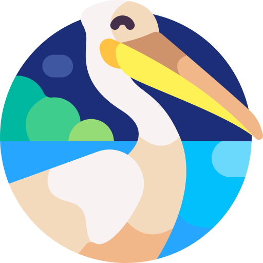 Пеликан Detailed Flat Circular Flat иконка