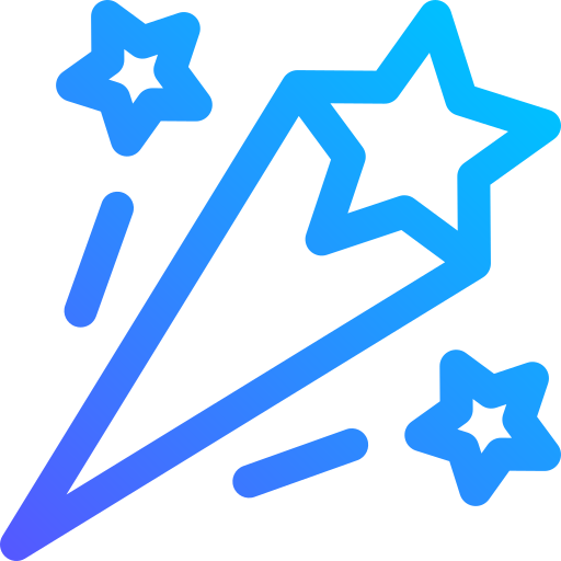 Shooting star Basic Gradient Lineal color icon