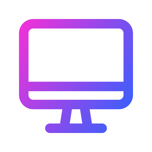 Desktop Generic gradient outline icon