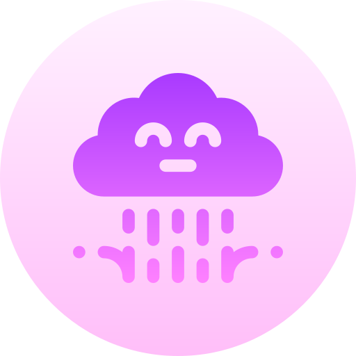 lluvia Basic Gradient Circular icono