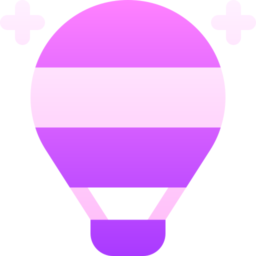 Hot air balloon Basic Gradient Gradient icon