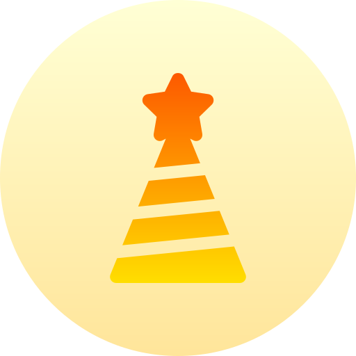 cappello da festa Basic Gradient Circular icona