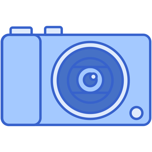 kompaktowy aparat Generic color lineal-color ikona