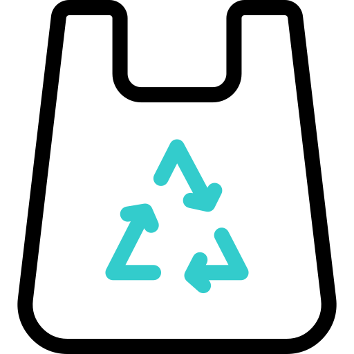 torba z recyklingu Basic Accent Outline ikona