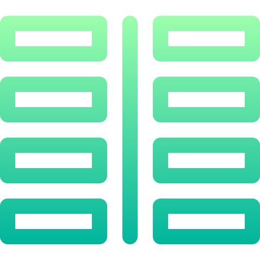 桁 Basic Gradient Lineal color icon