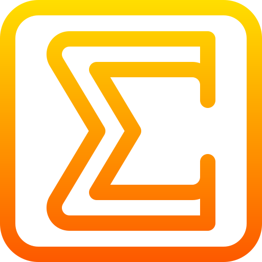 Summation Basic Gradient Lineal color icon