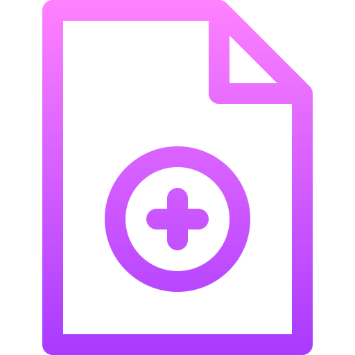 archivo nuevo Basic Gradient Lineal color icono