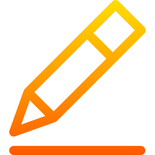 연필 Basic Gradient Lineal color icon