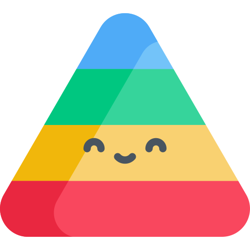 piramide Kawaii Flat icoon