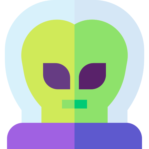 außerirdischer Basic Straight Flat icon
