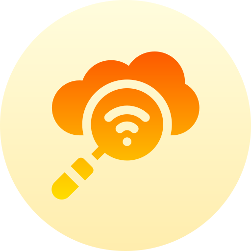 Cloud Computing Basic Gradient Circular icon
