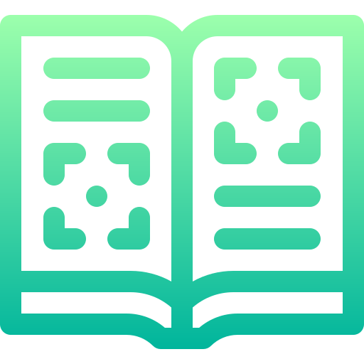libro Basic Gradient Lineal color icono