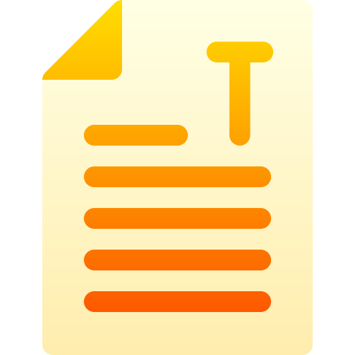 Text Basic Gradient Gradient icon