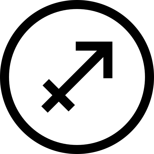 sagittaire Basic Straight Lineal Icône