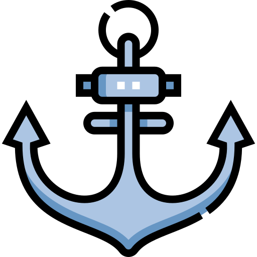 Anchor Detailed Straight Lineal color icon