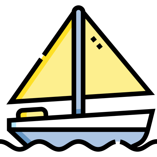 Sailboat Detailed Straight Lineal color icon