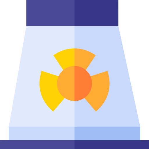 la energía nuclear Basic Straight Flat icono