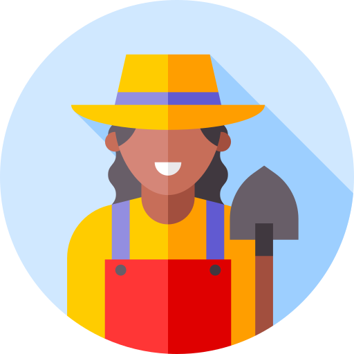 Farmer Flat Circular Flat icon